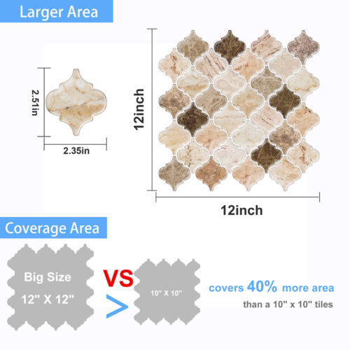 big size beige mosaic tile