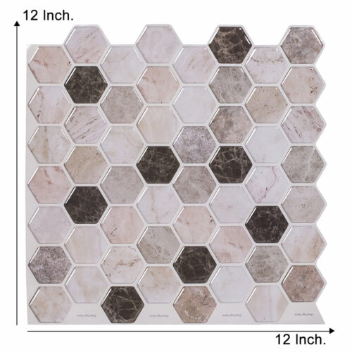 big size hexagon beige marble tile