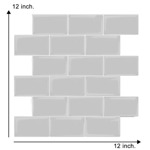 12 x 12inch grey subway tile