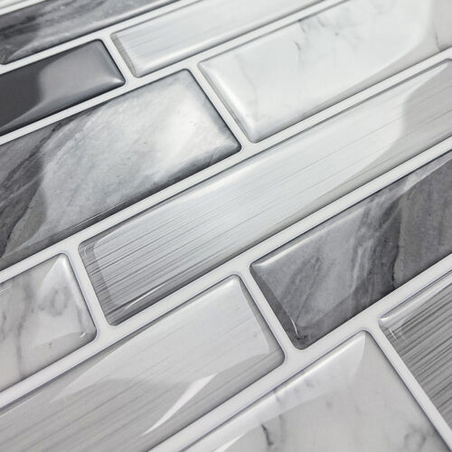 3d grey marble mosaic vinyl tile