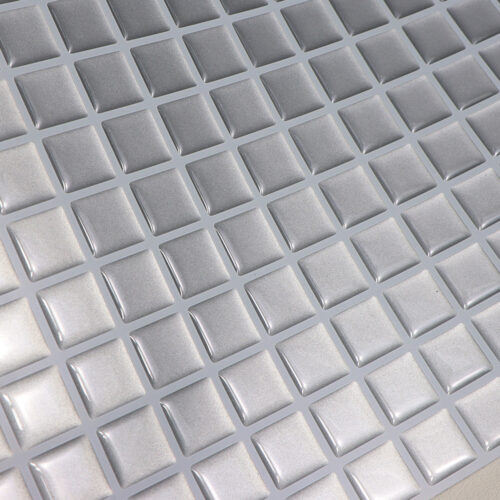 3d vinyl silver square tile