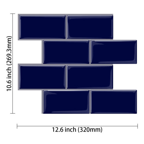 the size of peel and stick blue subway tiles