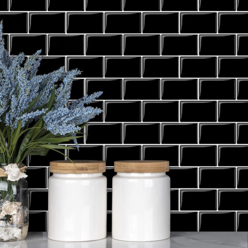 home decor cheap black subway tiles