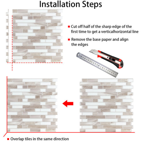 how to install peel and stick marble mosaic tile