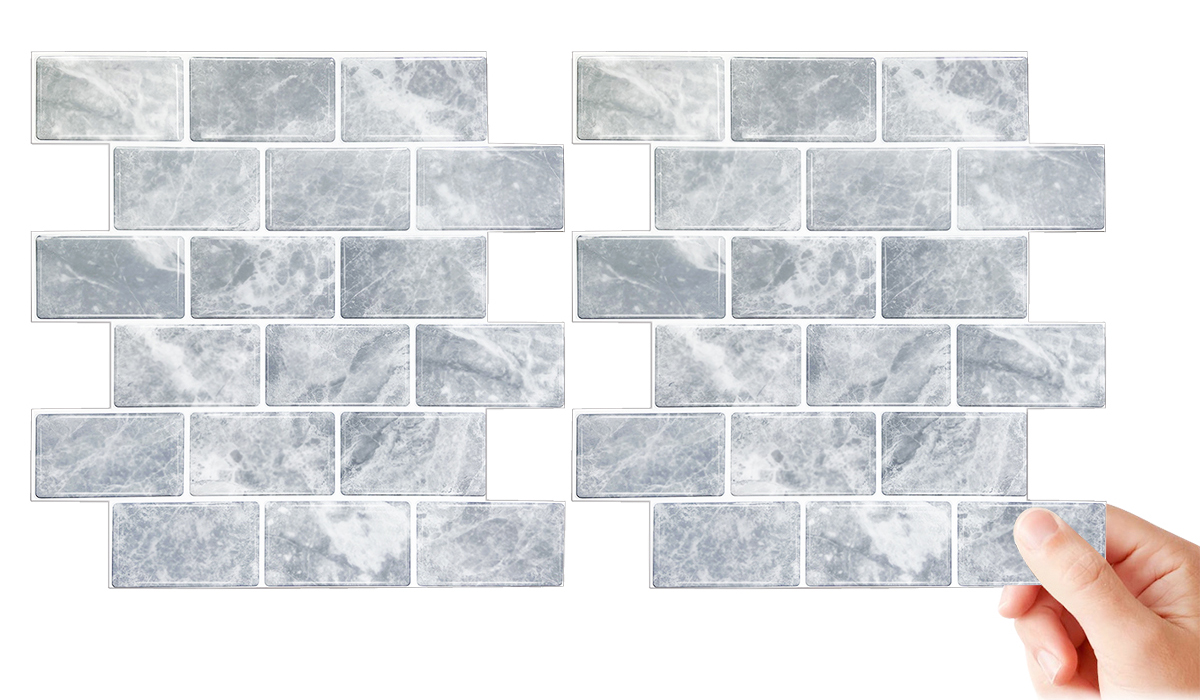 easy to lay stick grey marble tile