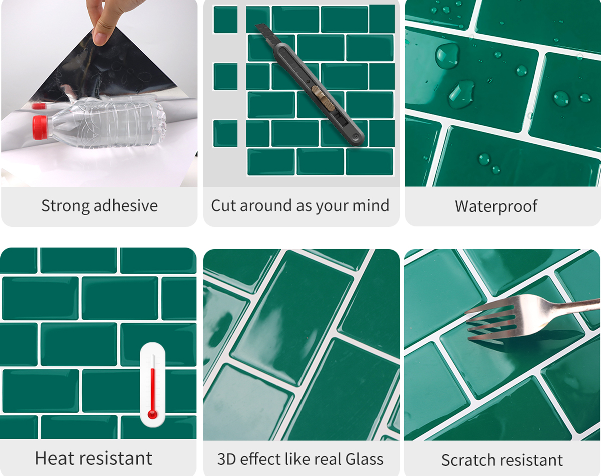 3d peel and stick metro vinyl tile features