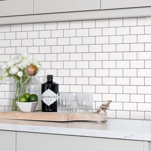 peel and stick white subway tiles for home wall covering