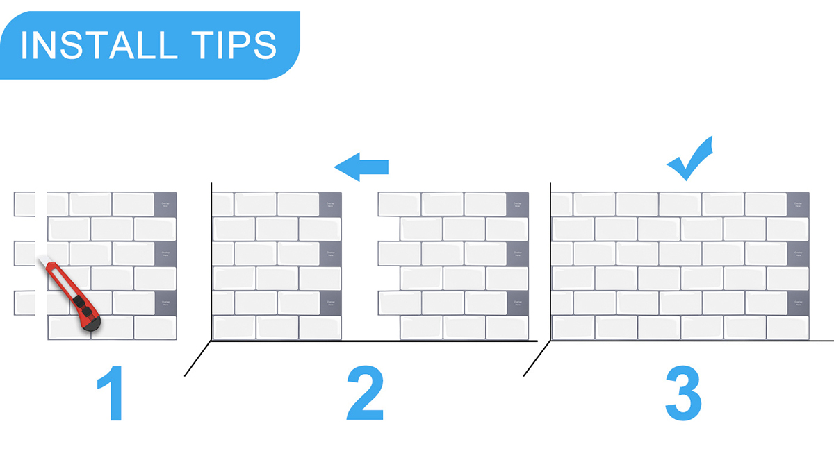 peel and stick white vinyl subway tile is easy to install