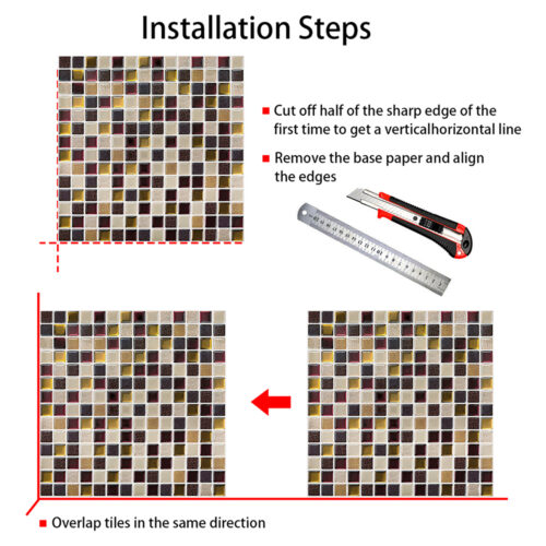 how to install peel and stick vinyl mosaic tile