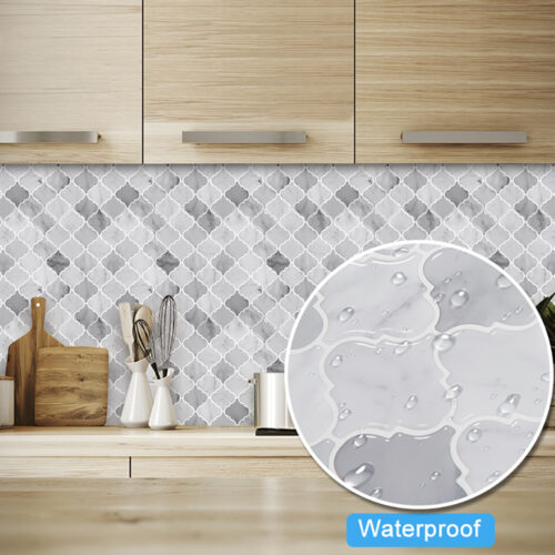 waterproof lantern marble vinyl tiles for kitchen backsplash