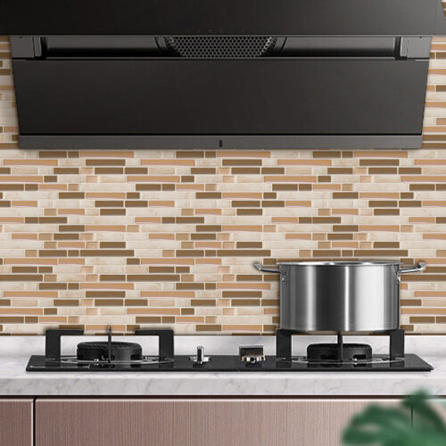 kitchen backsplash mosaic interlocking vinyl tile