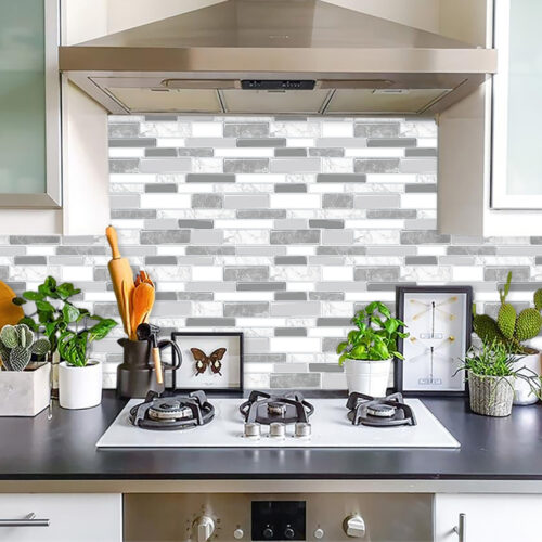 kitchen backsplash mosaic 3d marble vinyl tile