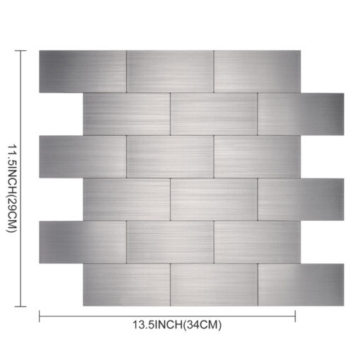 metal subway tile size 13.5 x 11.5 inch