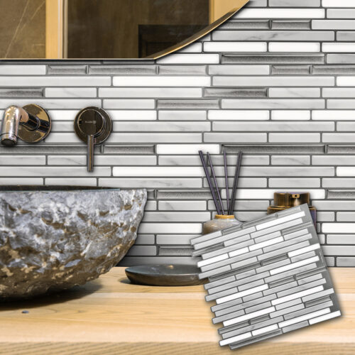 bathroom mirror backsplash peel and stick smart tiles