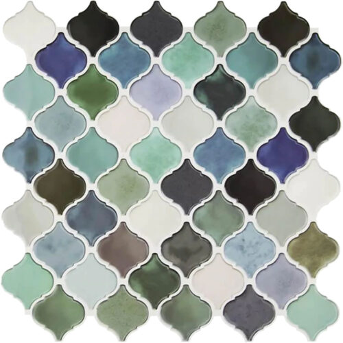 peel and stick arabesque vinyl Moroccan mosaic tile