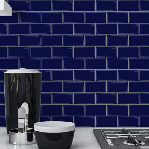 home wall covering peel and stick blue vinyl subway tiles