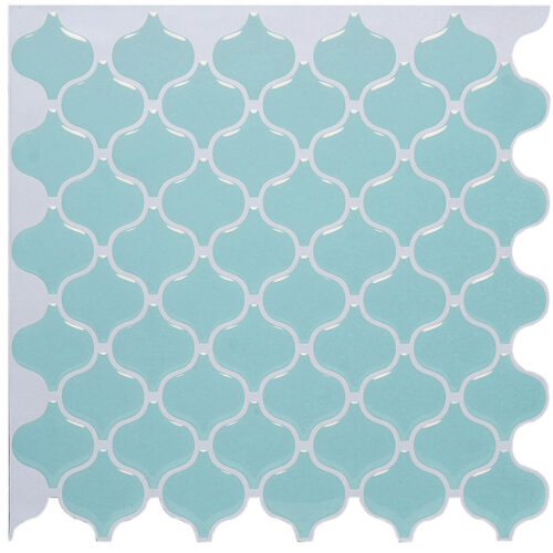 peel and stick blue vinyl tile