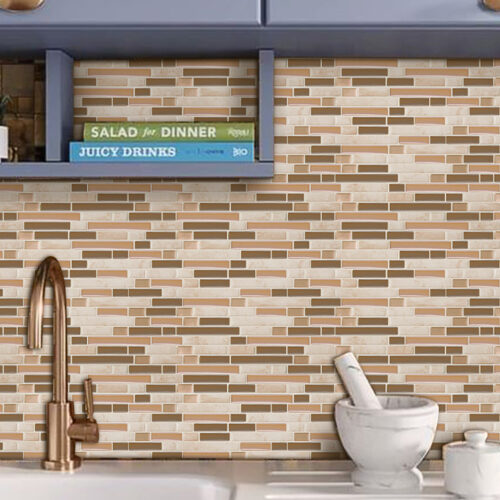 bathroom backsplash interlocking vinyl tile