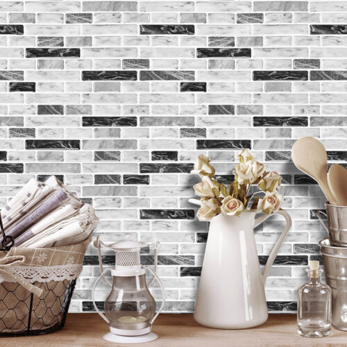 home decal peel and stick strip vinyl tile backsplash