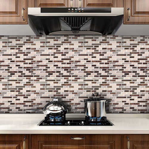 peel and stick vinyl mosaic tile sticker for kitchen backsplash