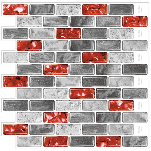 ruby 3d vinyl mosaic tile