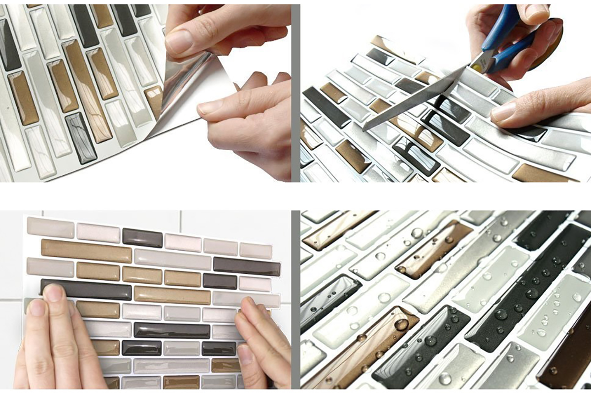 self adhesive vinyl mosaic tile features