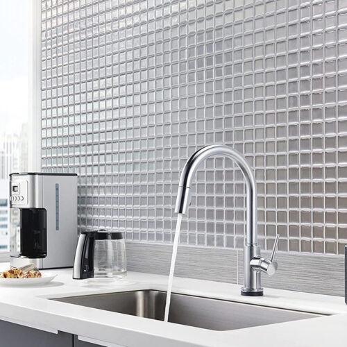 silver mosaic wall tile