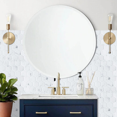 white marble hexagon vinyl tiles for bathroom