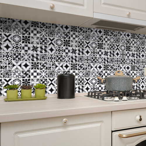 peel and stick vinyl mosaic backsplash tile sticker