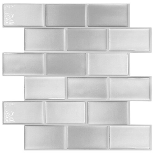 peel and stick silver subway tile