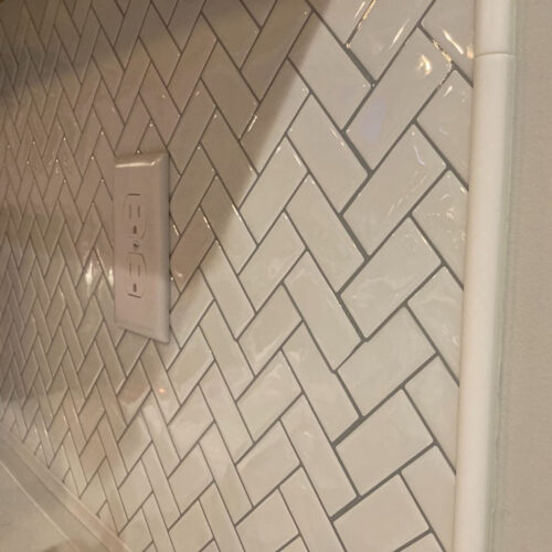 real 3d chevron tile backsplash