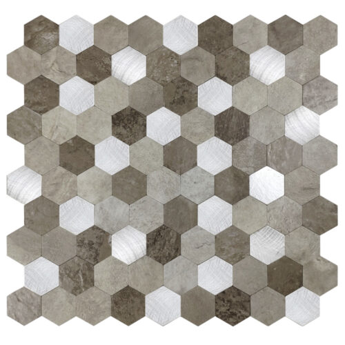 hexagon PVC tile backsplash