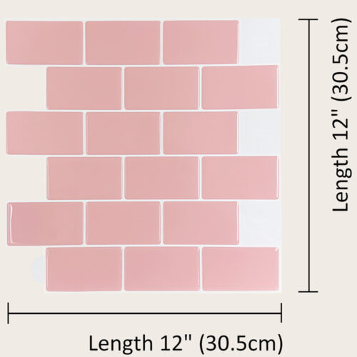 big size pink subway tiles