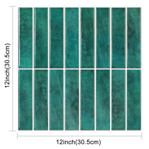 big size green finger tile