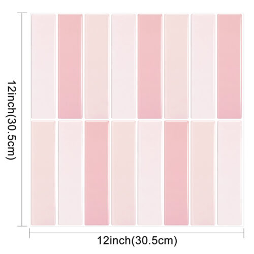 12 x 12 inch pink finger tile