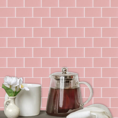 decorative pink subway tile