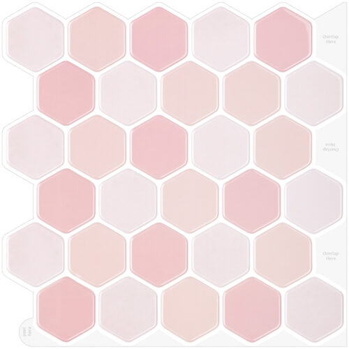 pink hexagon vinyl tile