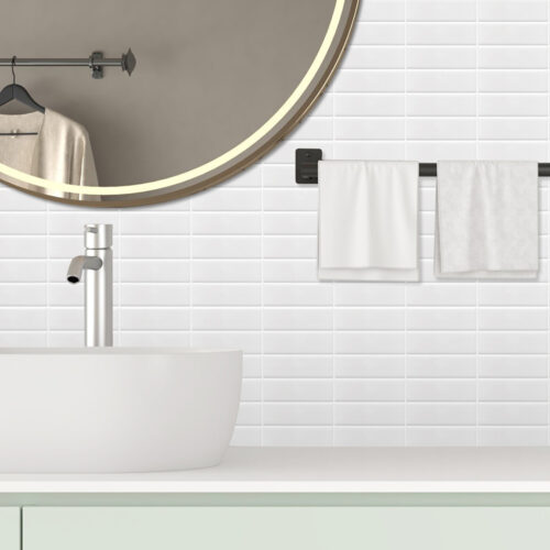 white subway bathroom backsplash tile stickers