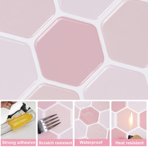 pink hexagon vinyl tile has a lot of good features