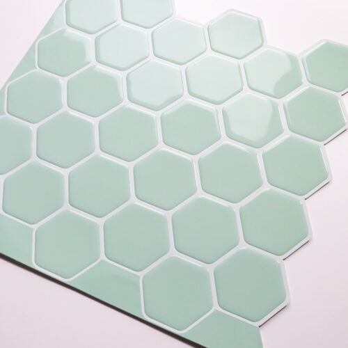 3d luxury green vinyl hexagon tile