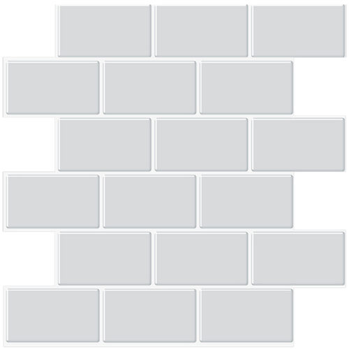 3d grey subway tile sticker