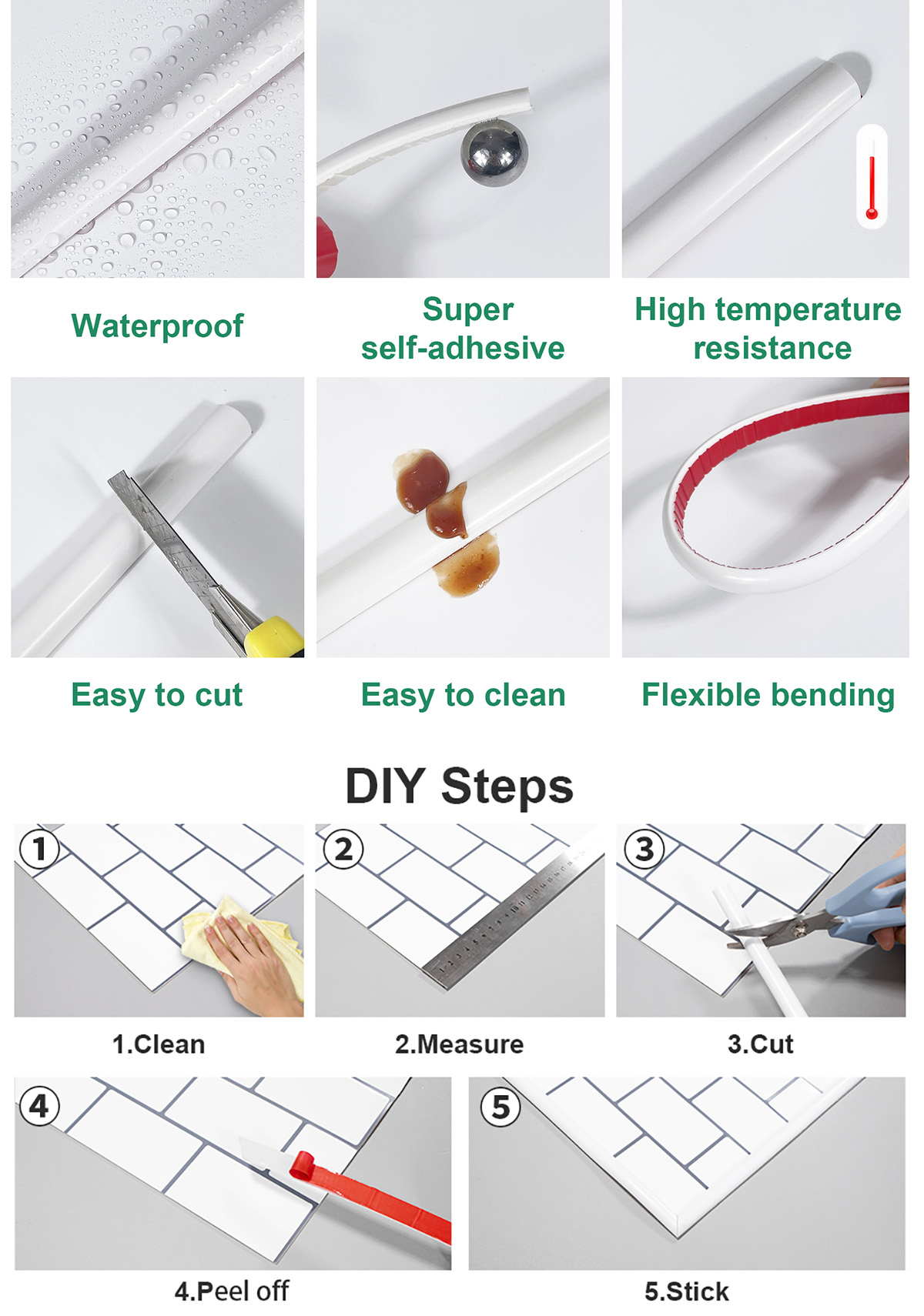 do -it-yourself DIY vinyl tile trim edge