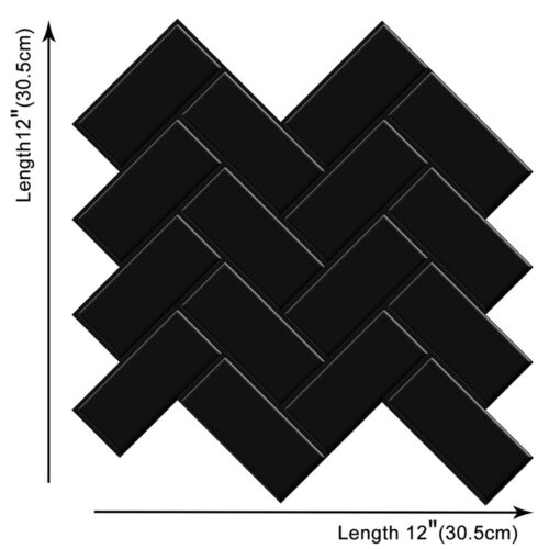 big size black chevron tile