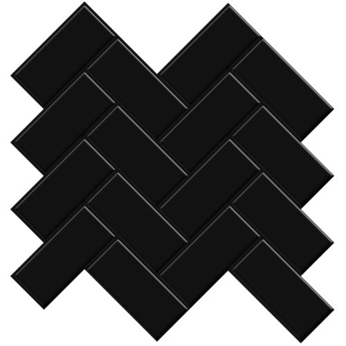 black chevron tile