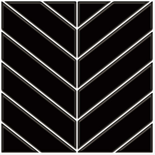 black herringbone vinyl tile