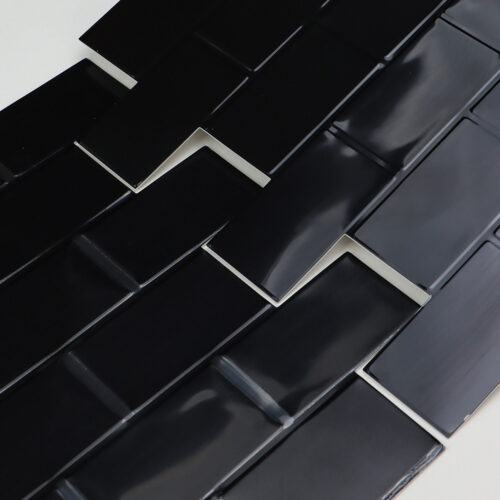 easy to lay black subway tile stickers