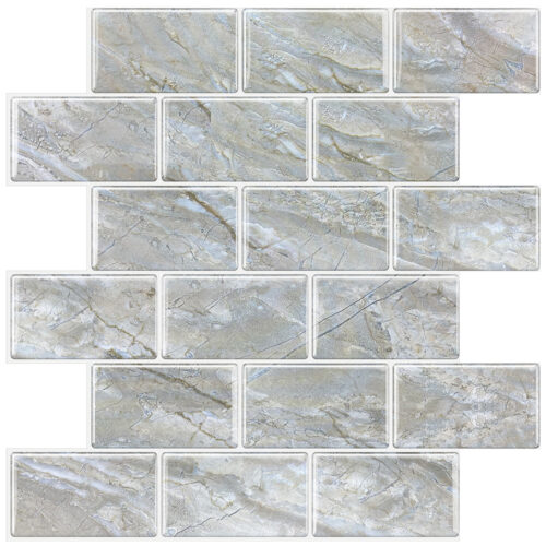 gray marble subway tile sticker