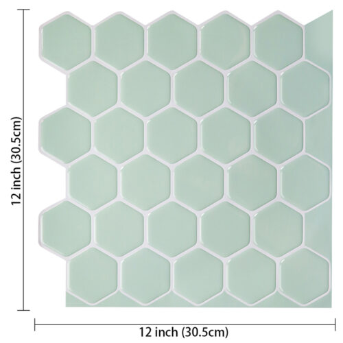 big size green hexagon vinyl tile