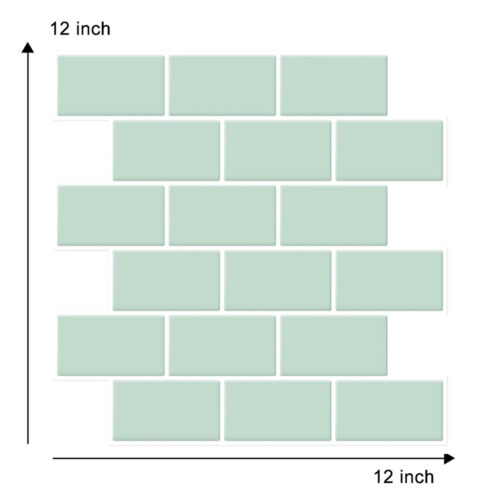 green subway tile 12 x 12inch