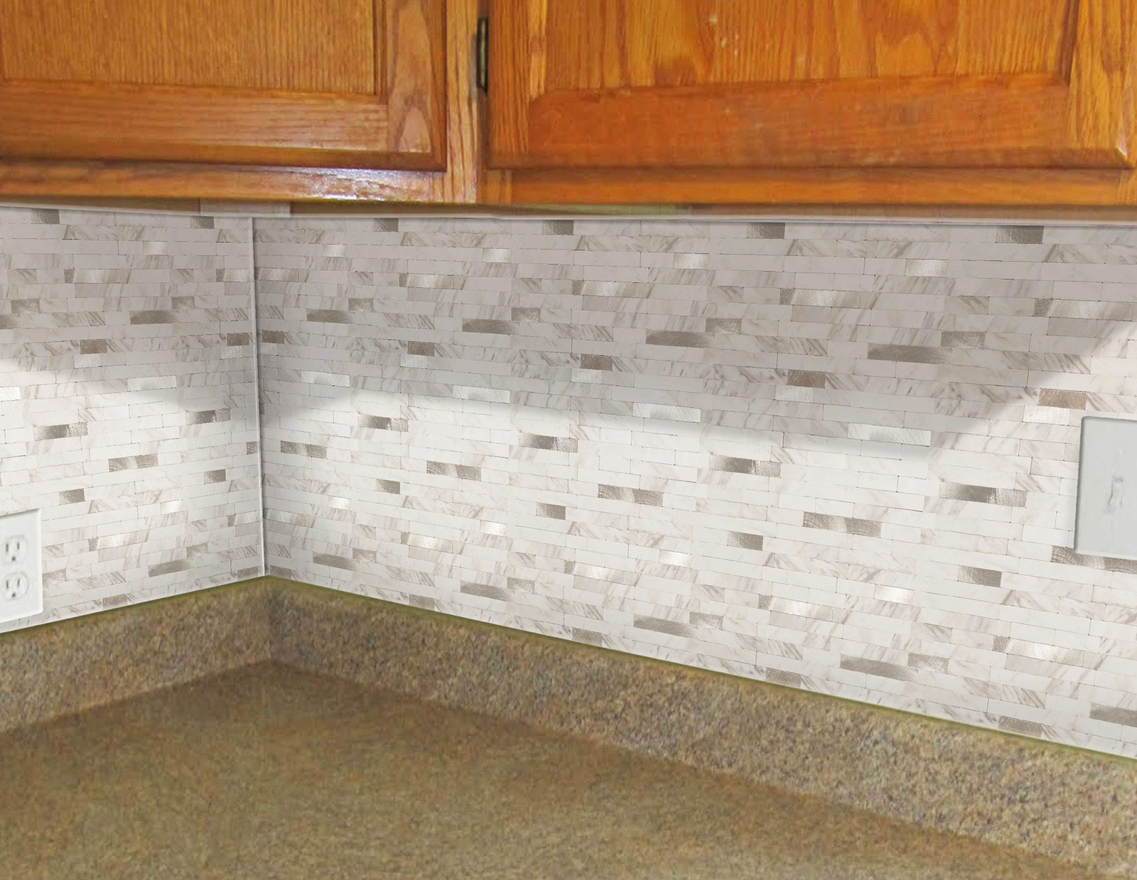 peel and stick PVC mosaic tiles for kitchen walls